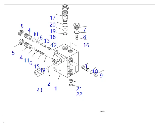 421-43-37300 שסתום טעינה עבור Komatsu Wa500-6